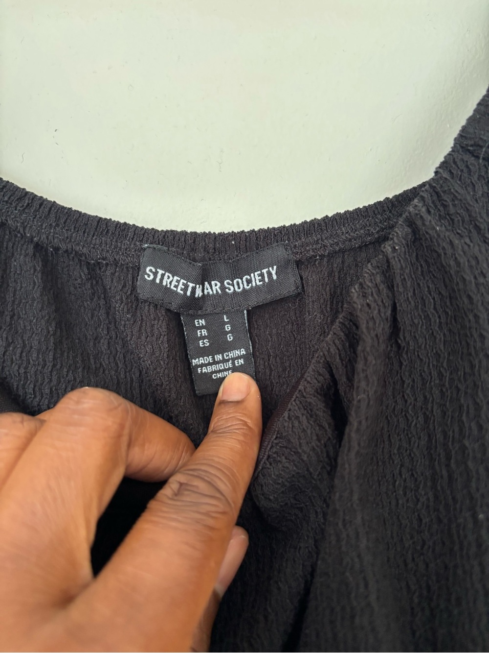 Streetwear Society Black Textured Off-Shoulder Romper - Picture 3 of 3